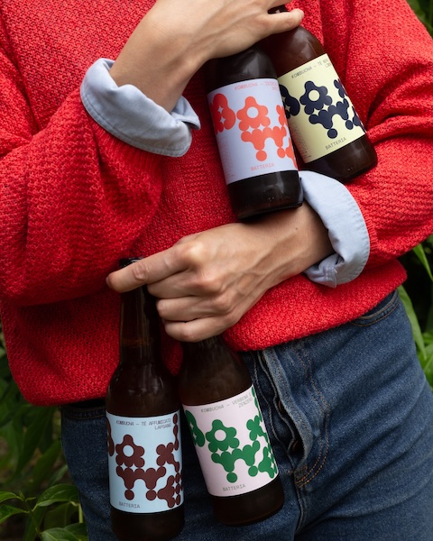 Bottiglie di kombucha